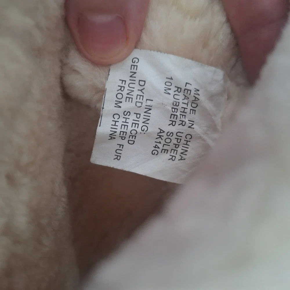 Michael‎ Kors Cream Leather Boots with Fur